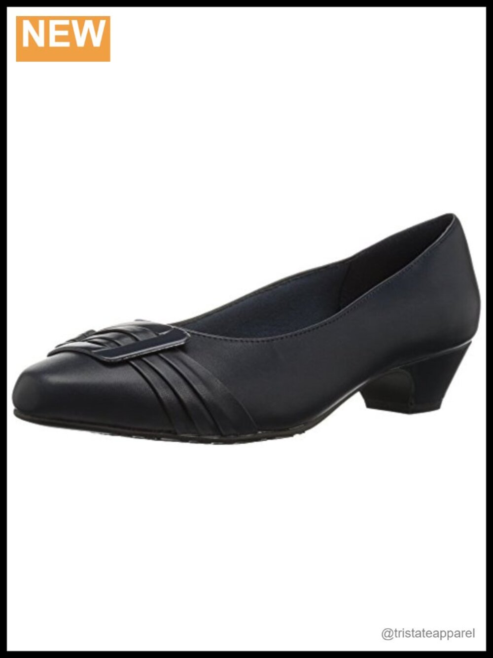 Womens Pleats Be With You Comfort Pump Stacked Heel